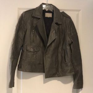 Grey Motorcycle Jacket